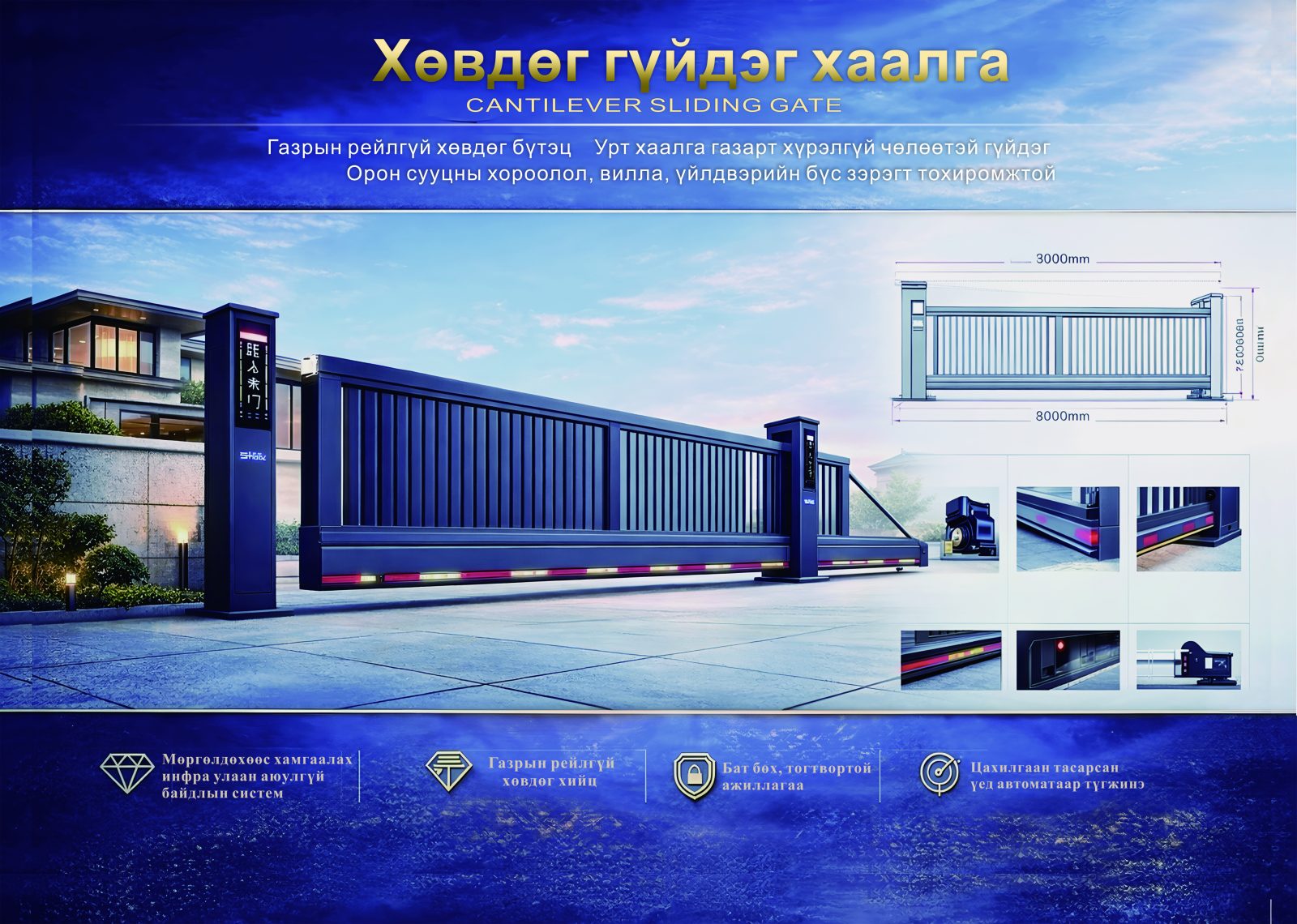Хөнгөн цагаан хаалга — алюмин хаалга
